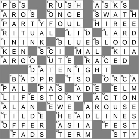 opening crossword clue